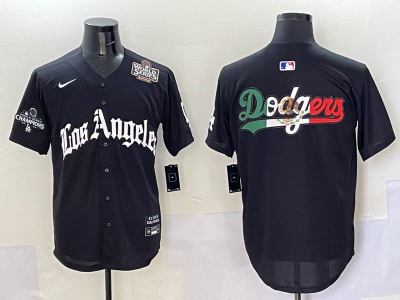 Men Los Angeles Dodgers Blank Black Five generations Joint Name 2025 Nike MLB Jersey style 57->los angeles dodgers->MLB Jersey